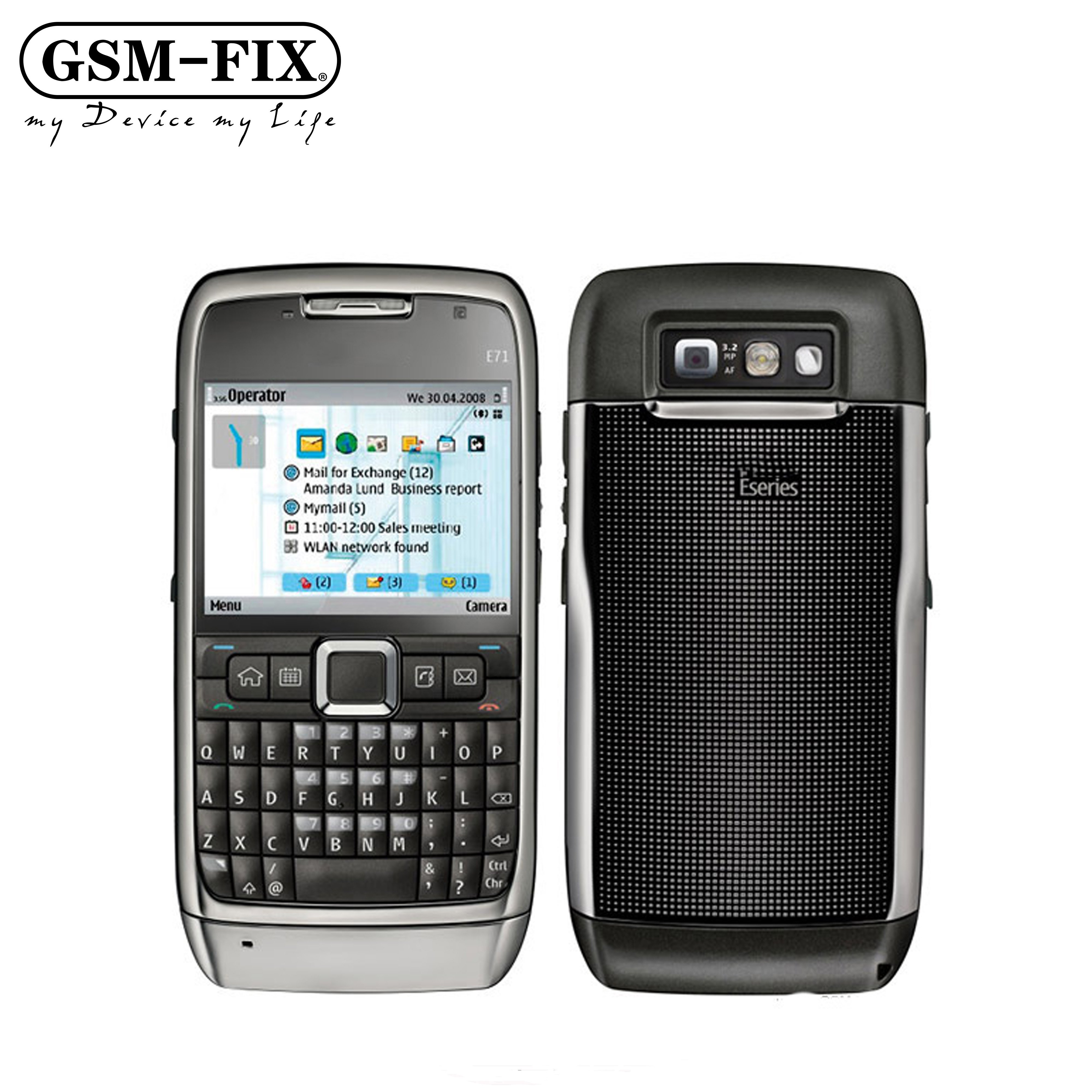 GSM-FIX 3G Classic Bar Unlocked Original Mobile Cell Phone WIFI GPS JAVA For Nokia E71 QWERTY Full keyboard Phone